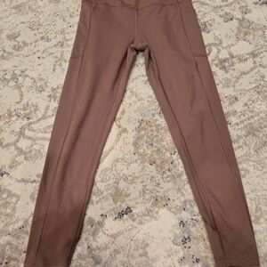 High-Rise Seam Detail Leggings in Dusty Mauve-Brown Victoria Secret